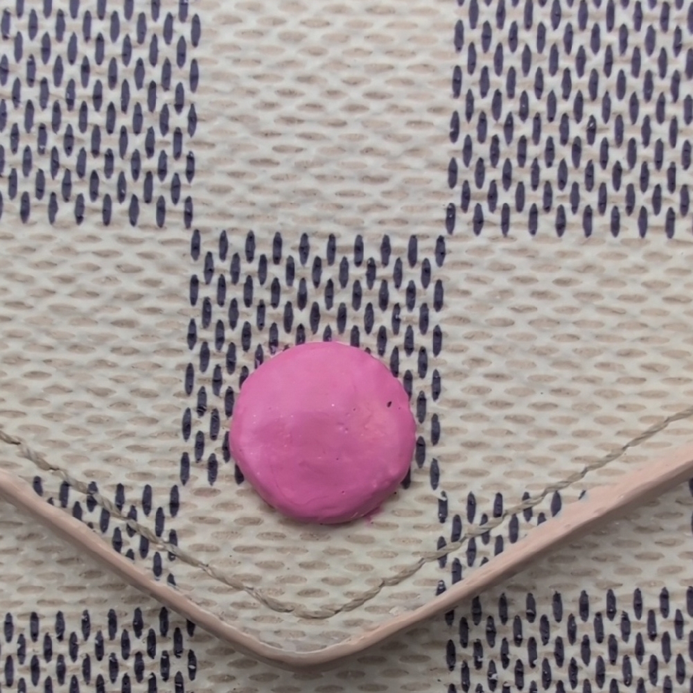 Louis Vuitton White and Pink Wallet with Damier Azur Pattern - Picture 7 of 14